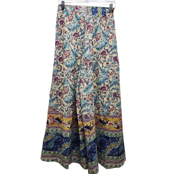 Floral Bohemian Womens Maxi Skirt pants With Elastic Waist Size S - Picture 10 of 10
